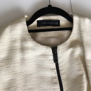 Zara Wrap Kimono Jacket Coat -- XS - Cream